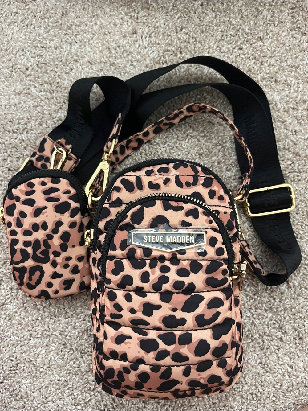 Steve Madden Double Pocket Sling Crossbody Bag